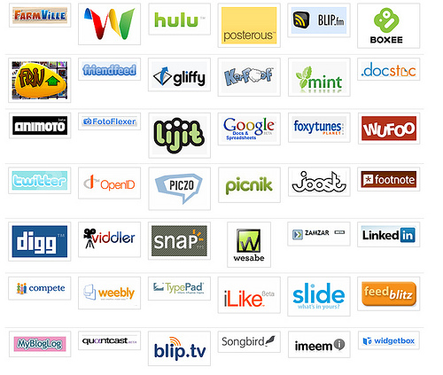 Varios logos aplicaciones web 2.0