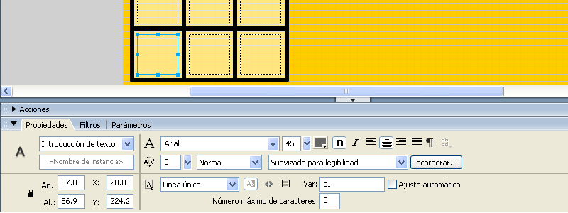 Caja de introducción de texto con nombre de variable