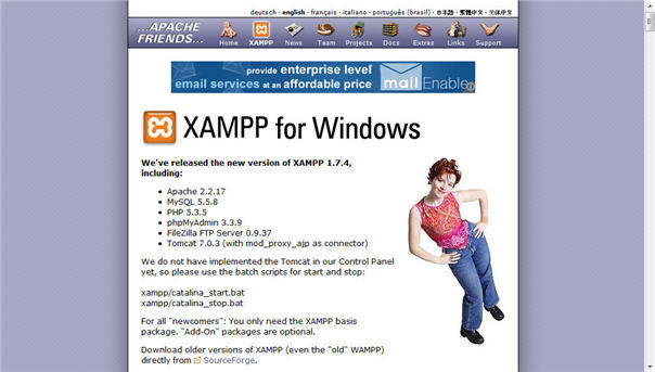 Web de XAMPP 