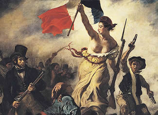Delacroix. La Libertad guiando al pueblo