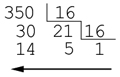 Ejemplo de cómo convertir un número decimal a hexadecimal