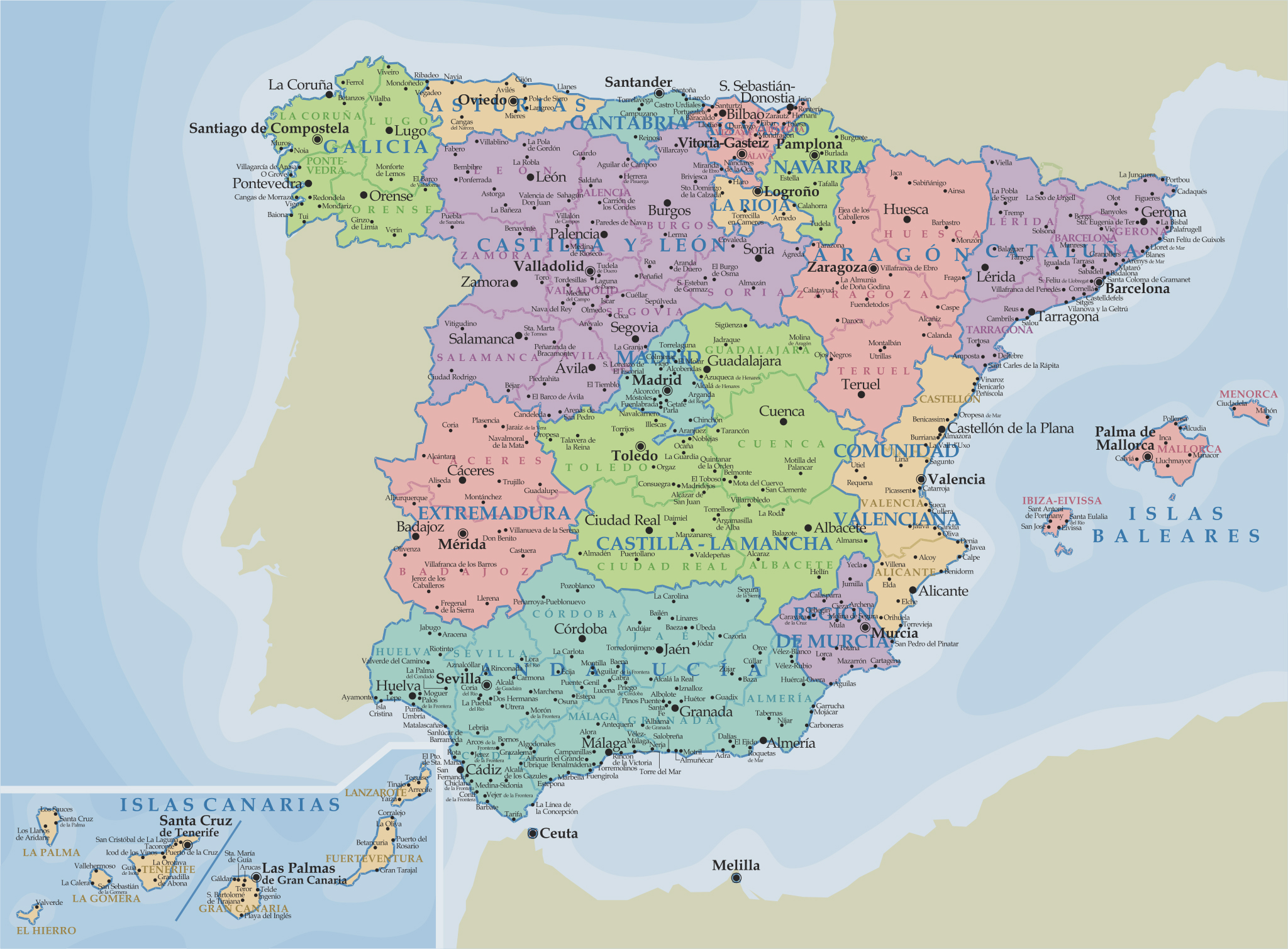 Mapa Comunidades Autónomas